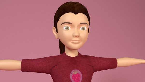 teen girl rigged 3D