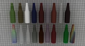 3d model of bottles architectural