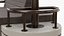 Double-sided Brown Bench With Two Lighting Poles