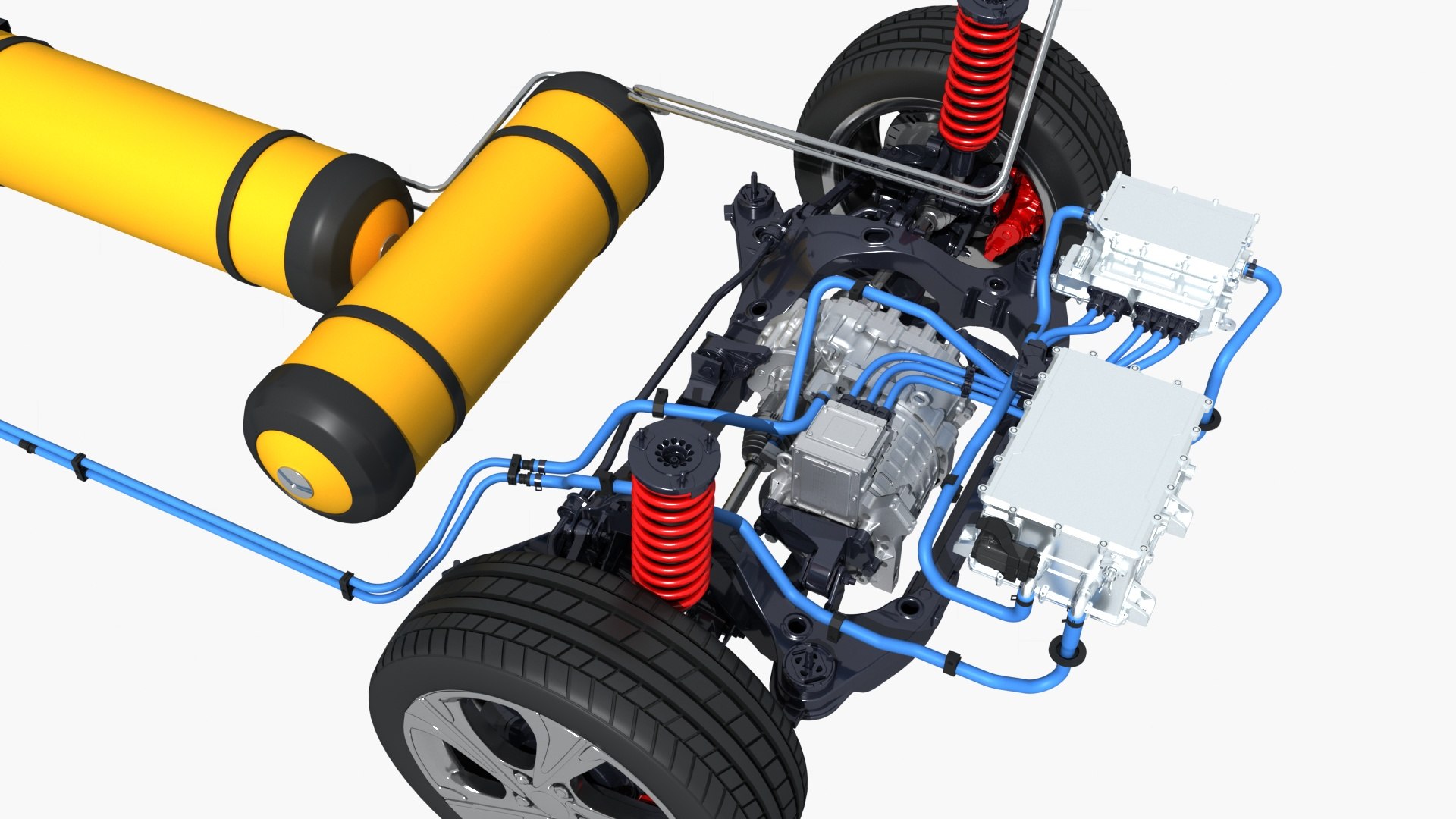 3D Model Hydrogen Car Chassis - TurboSquid 2148372