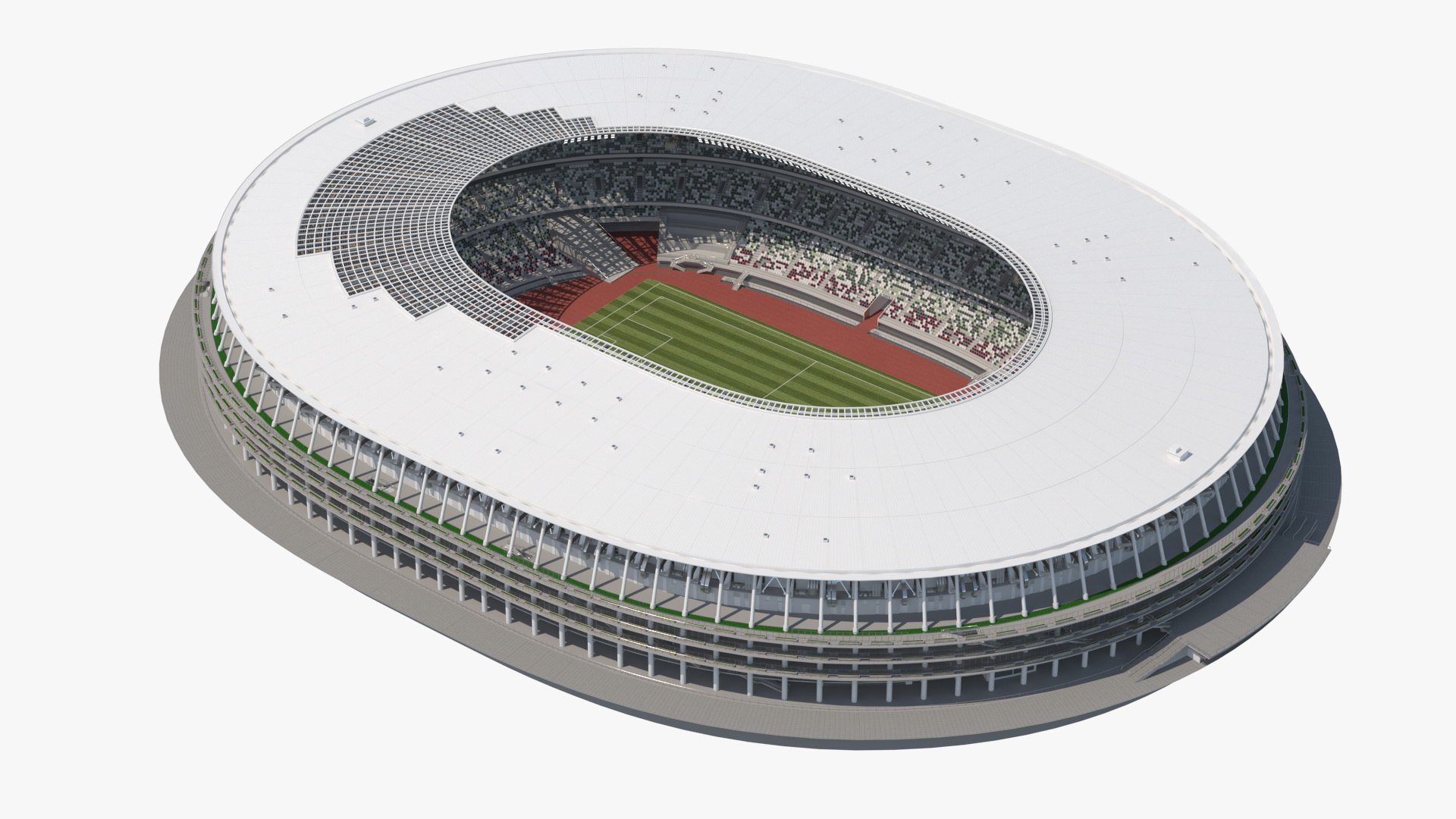 Football Pitch Stadium Arena 3D model preview
