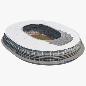 3D football pitch stadium arena