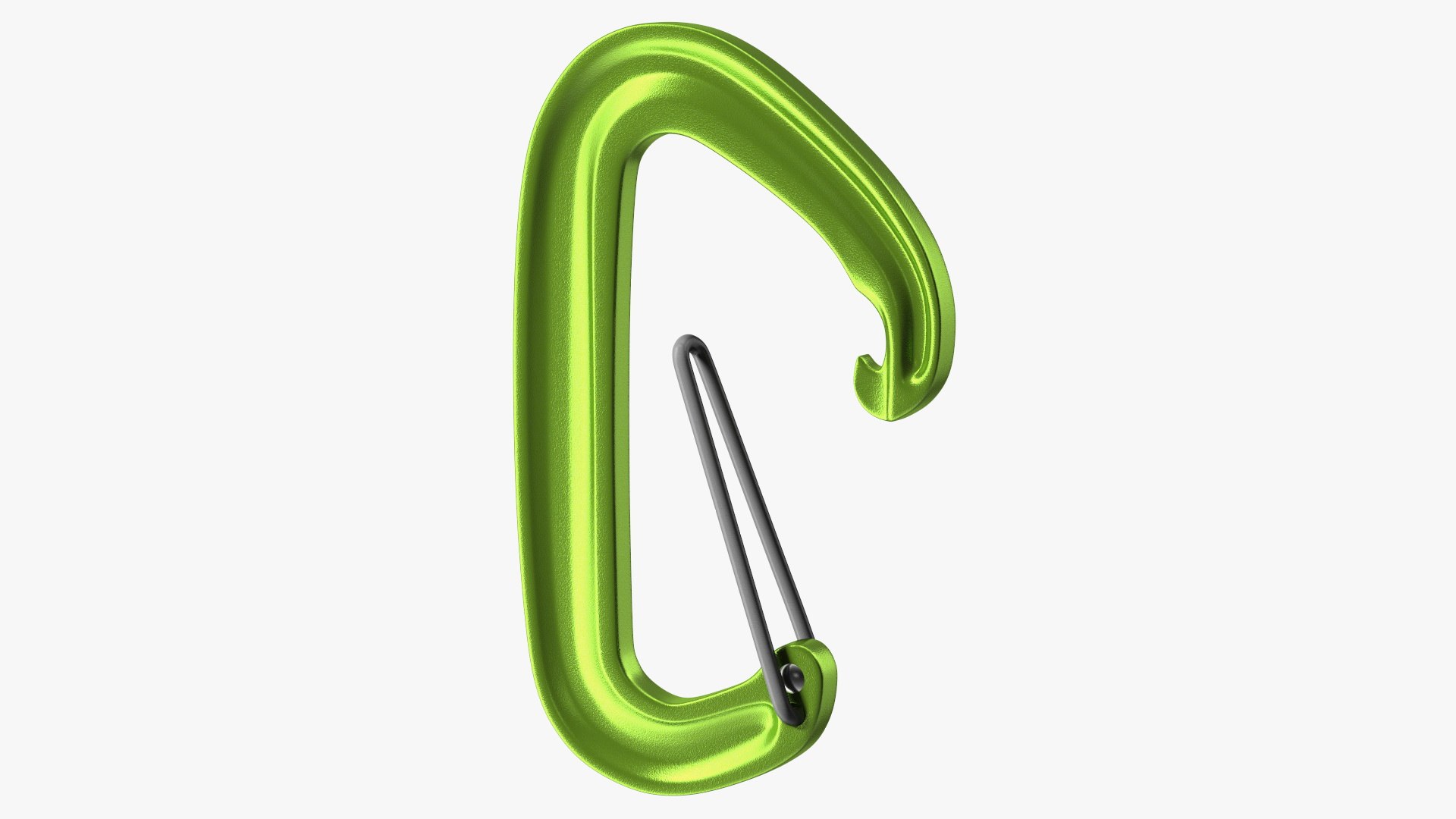 Open Carabiner Green 3D model preview