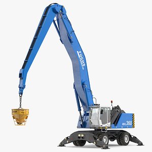 Industrial Crane with Concrete Bucket