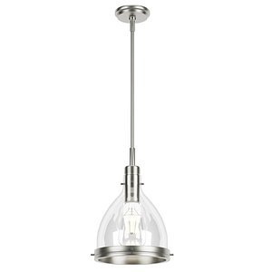 3D model Brushed Nickel 1-Light Allegheny Glass Pendant