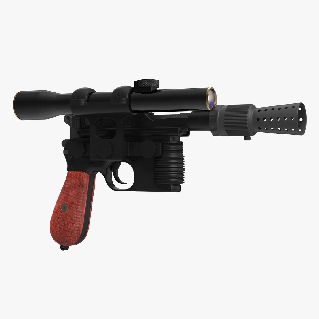 Star Wars Han Solo Blaster 3D model preview