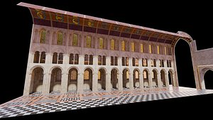 Cathedral Romanesque Nave 3D