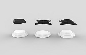 podium set 3D model model