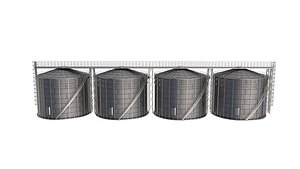 3D Grain Storage Silo model
