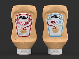 3D realistic heinz sauce mayonnaise