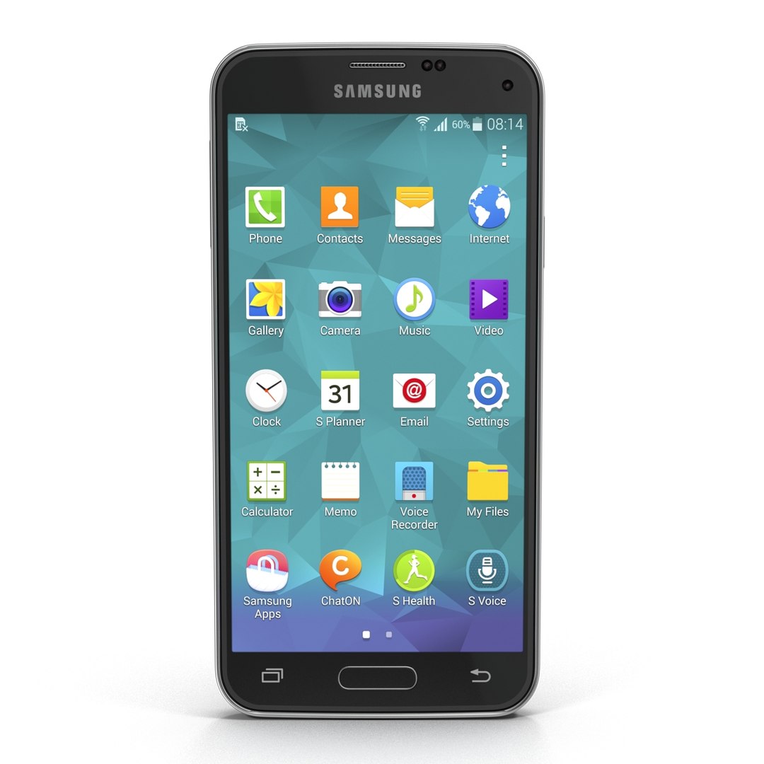 Samsung Galaxy S5 Mini Black 3D model preview
