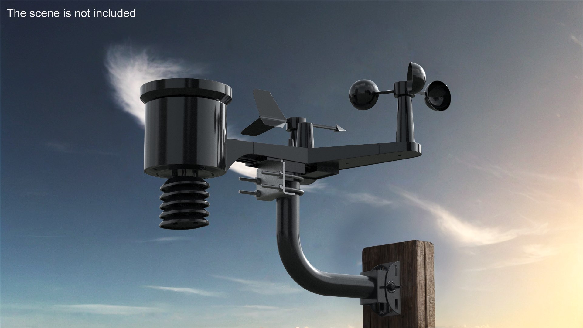 3D Wi-Fi Home Weather Sensor System Black - TurboSquid 2391446