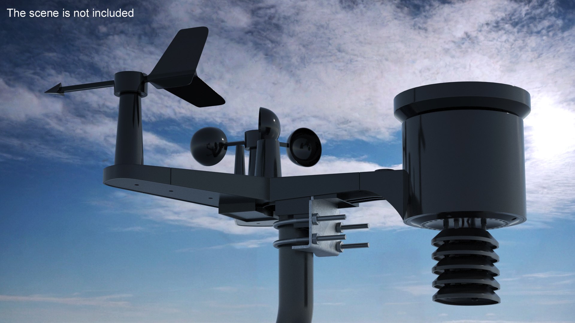 3D Wi-Fi Home Weather Sensor System Black - TurboSquid 2391446