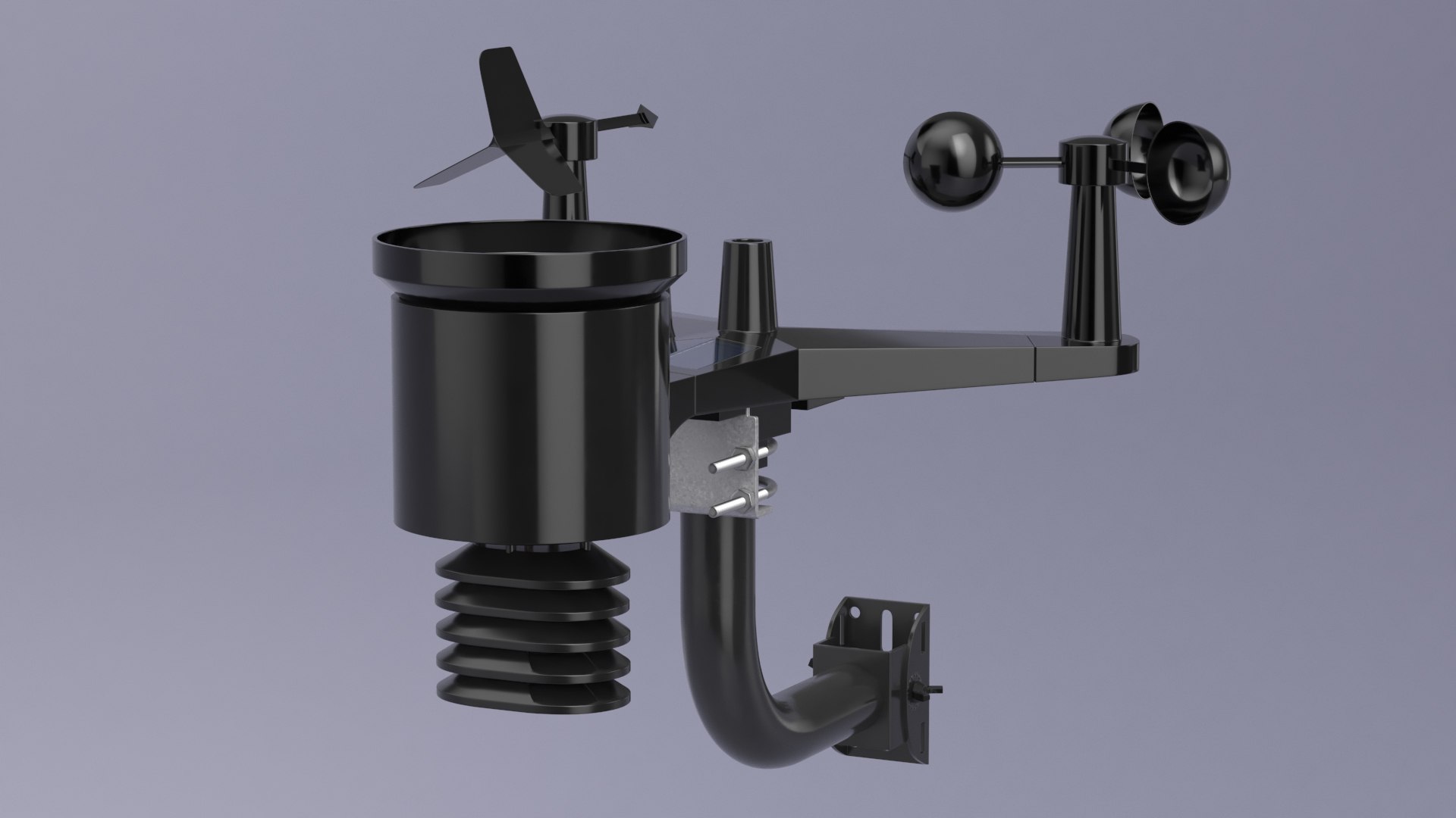 3D Wi-Fi Home Weather Sensor System Black - TurboSquid 2391446
