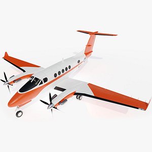 3D US Navy T-54A KingAir 260 model