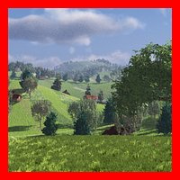 Complete meadow landscape for Vue 6