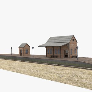 3D Western Train Station