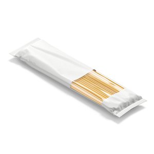 White Spaghetti Pasta Pack - classic italian fettuccine package model