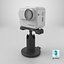 3D Insta360 Action Camera with Flip Screen on Stand model