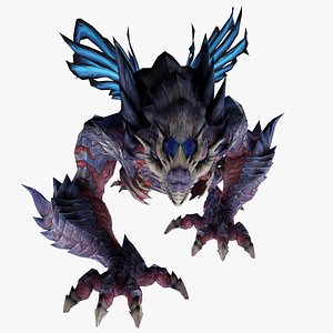 Monster boss dark dragon 3D model