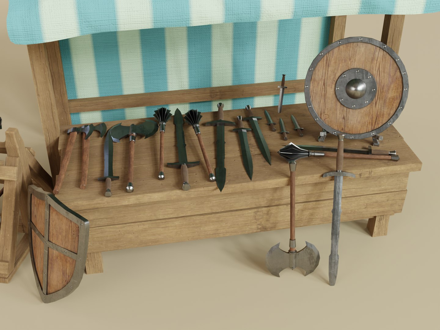 3D Medieval Market Weapons - TurboSquid 1816565