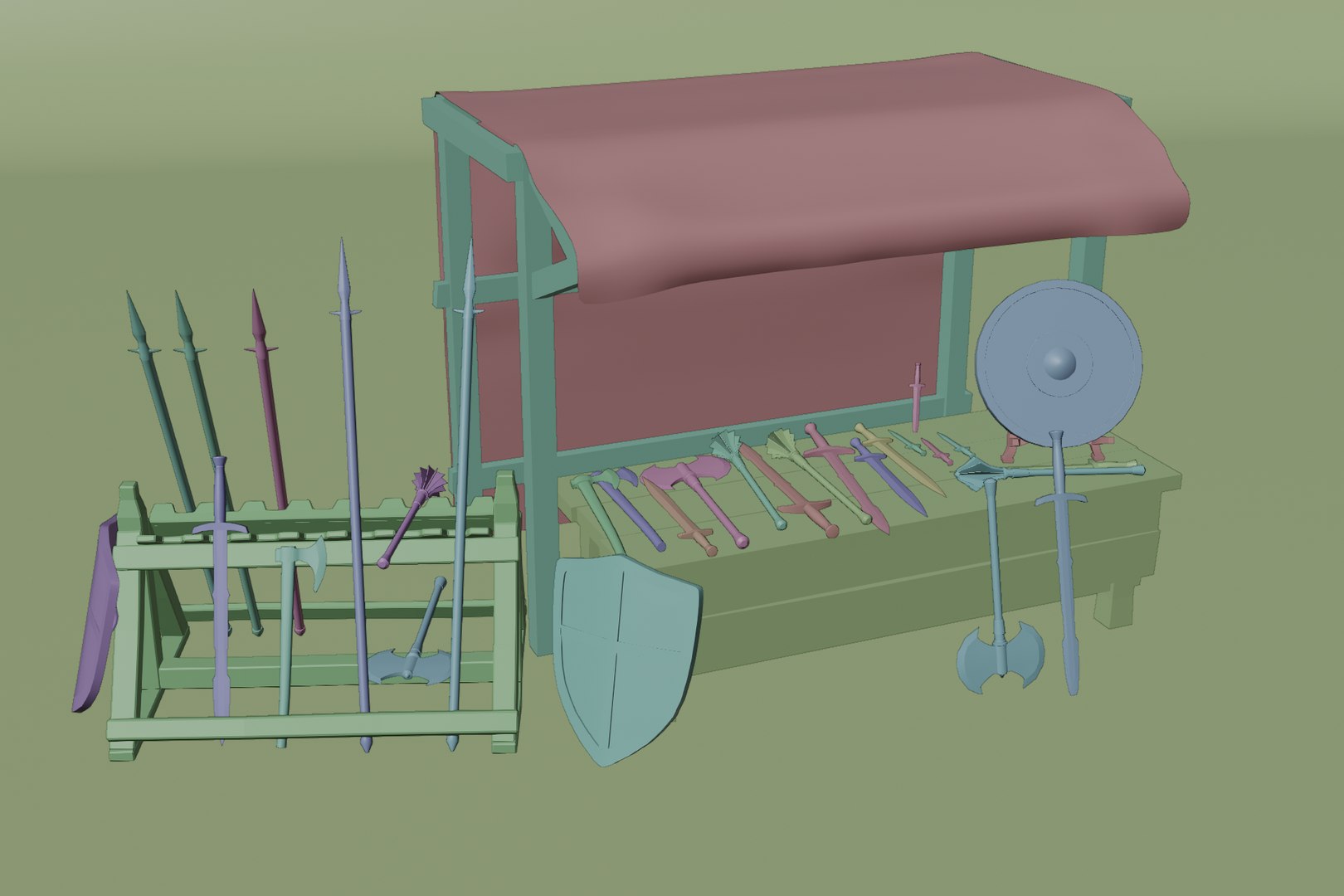 3D Medieval Market Weapons - TurboSquid 1816565