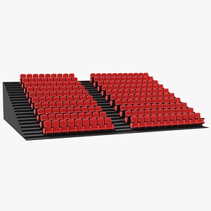 3D real theater bleacher chairs