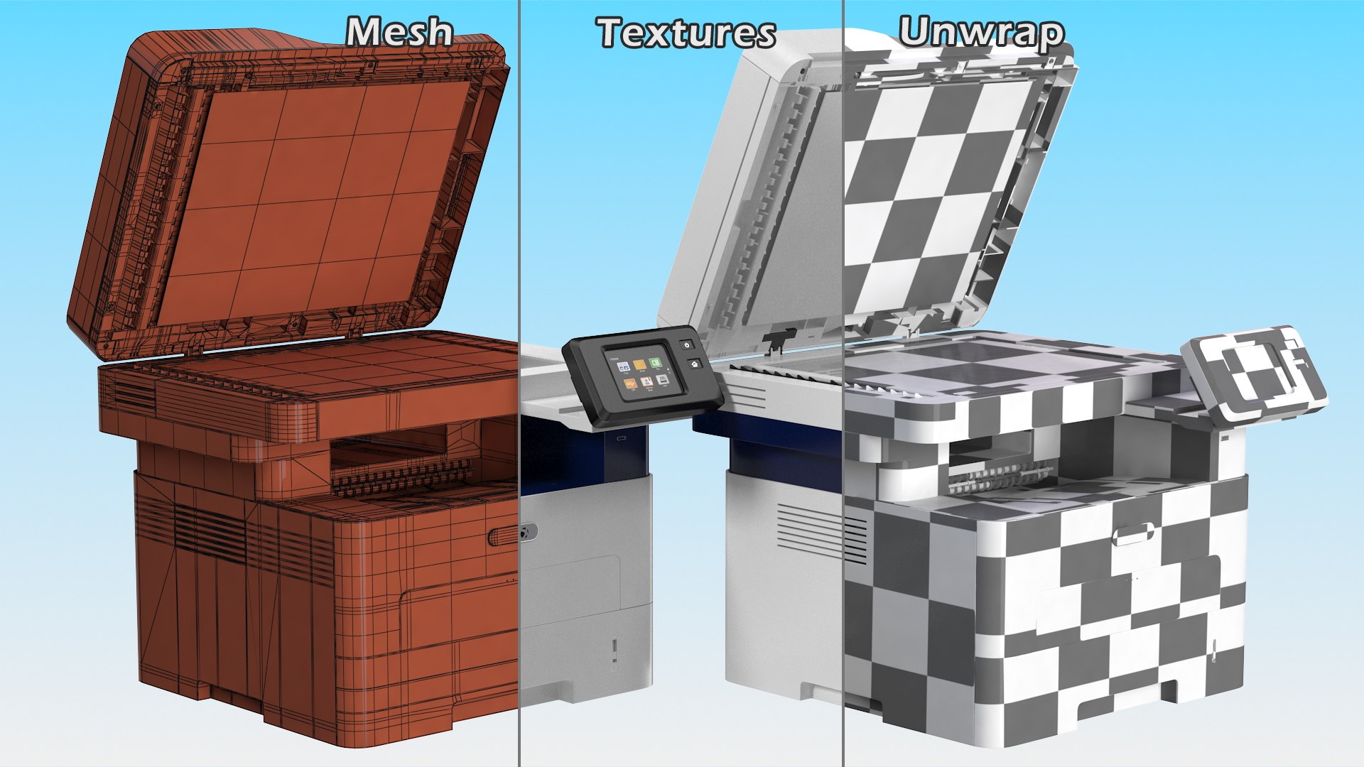 Xerox B215 Multifunction Laser Printer Open 3D TurboSquid 1855701