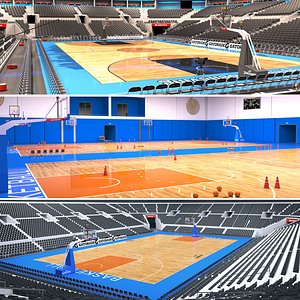 3D basketball arena gym