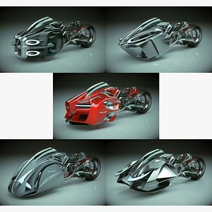 T Semi-Hover Bike 5 in 1 Collection 02 3D model