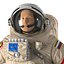 Russischer Astronaut im Raumanzug Orlan MK