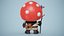 3D model Mushroom Cute Cartoon Character PBR