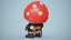 3D model Mushroom Cute Cartoon Character PBR