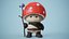 3D model Mushroom Cute Cartoon Character PBR