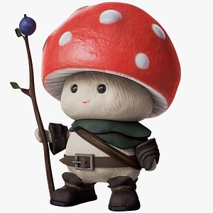Mushroom Cute Cartoon Character PBR