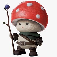 Mushroom Cute Cartoon Character PBR