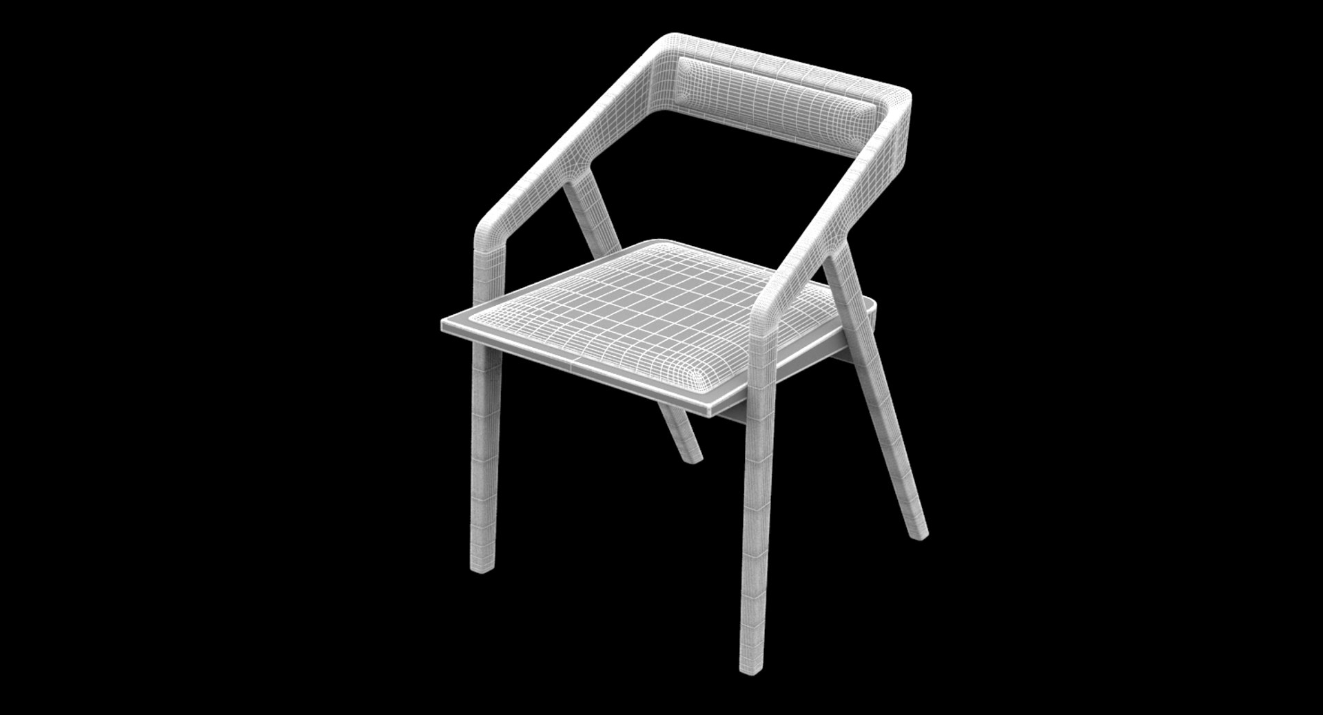 3D Katakana Dining Chair Model TurboSquid 1500189
