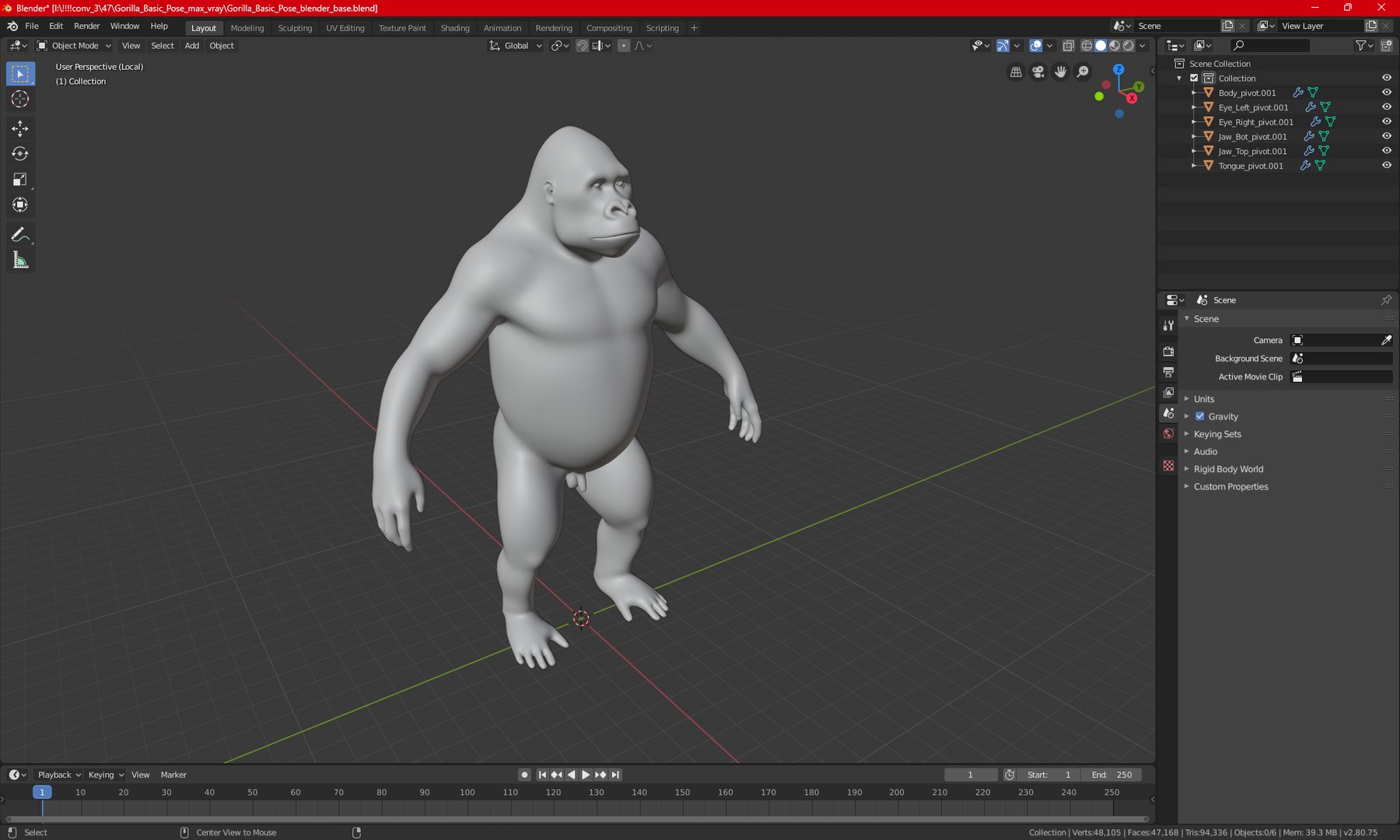 3D Gorilla Basic Pose https://p.turbosquid.com/ts-thumb/YB/3hXWOF/iY/gorillabasicposemb3dmodel030/jpg/1708745992/1920x1080/fit_q87/c9a7065498eef46a0e27f415b0a120a023d18567/gorillabasicposemb3dmodel030.jpg
