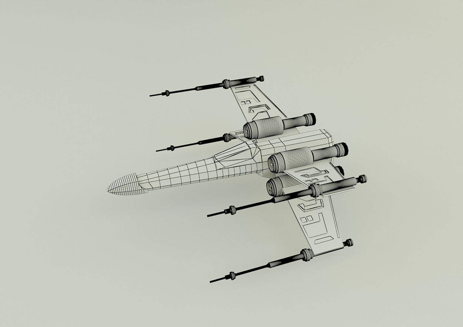 3D X Wing Spacecraft Model - TurboSquid 2070314