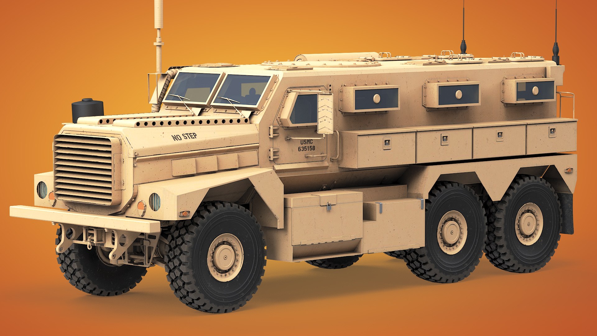 MRAP Cougar 6x6 3D Model - TurboSquid 1781489