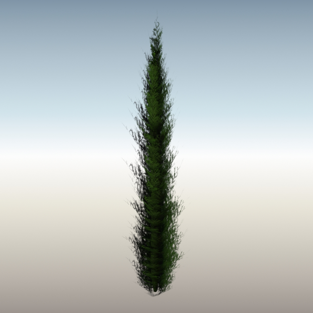 optimized cypress tree 3d model