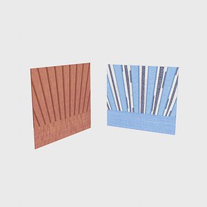 3D Headboard Bed Vertical Rays Set