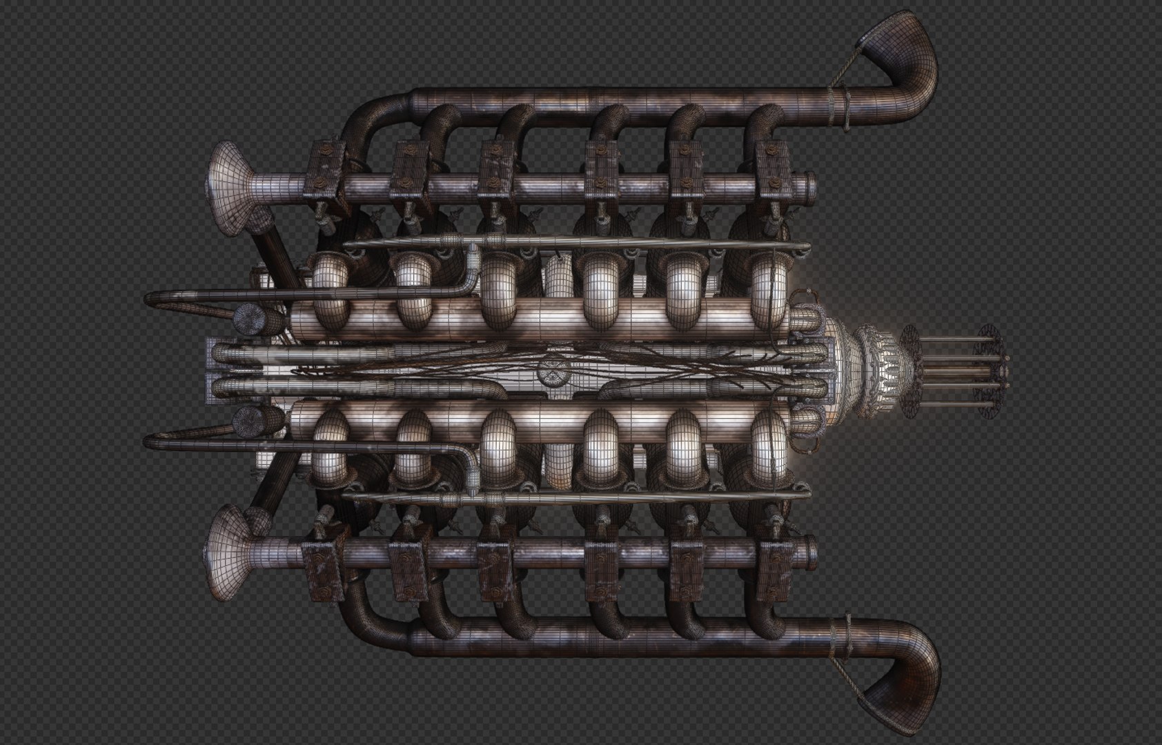 3D Aircraft Engine V-Type - TurboSquid 2056252