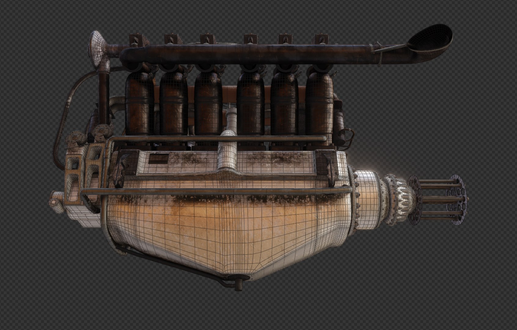3D Aircraft Engine V-Type - TurboSquid 2056252
