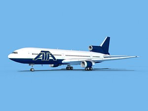 3D model lockheed l-1011-10 air