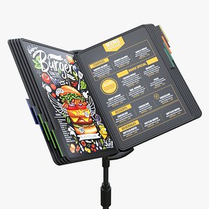 3D model Menu File Flip Organizer on Stand