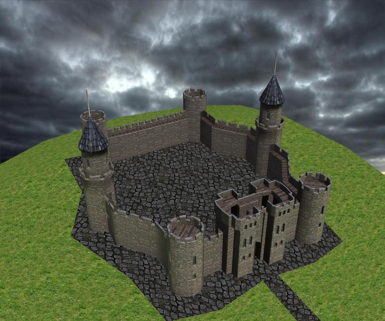 3D Model Medieval Castle - TurboSquid 1201384