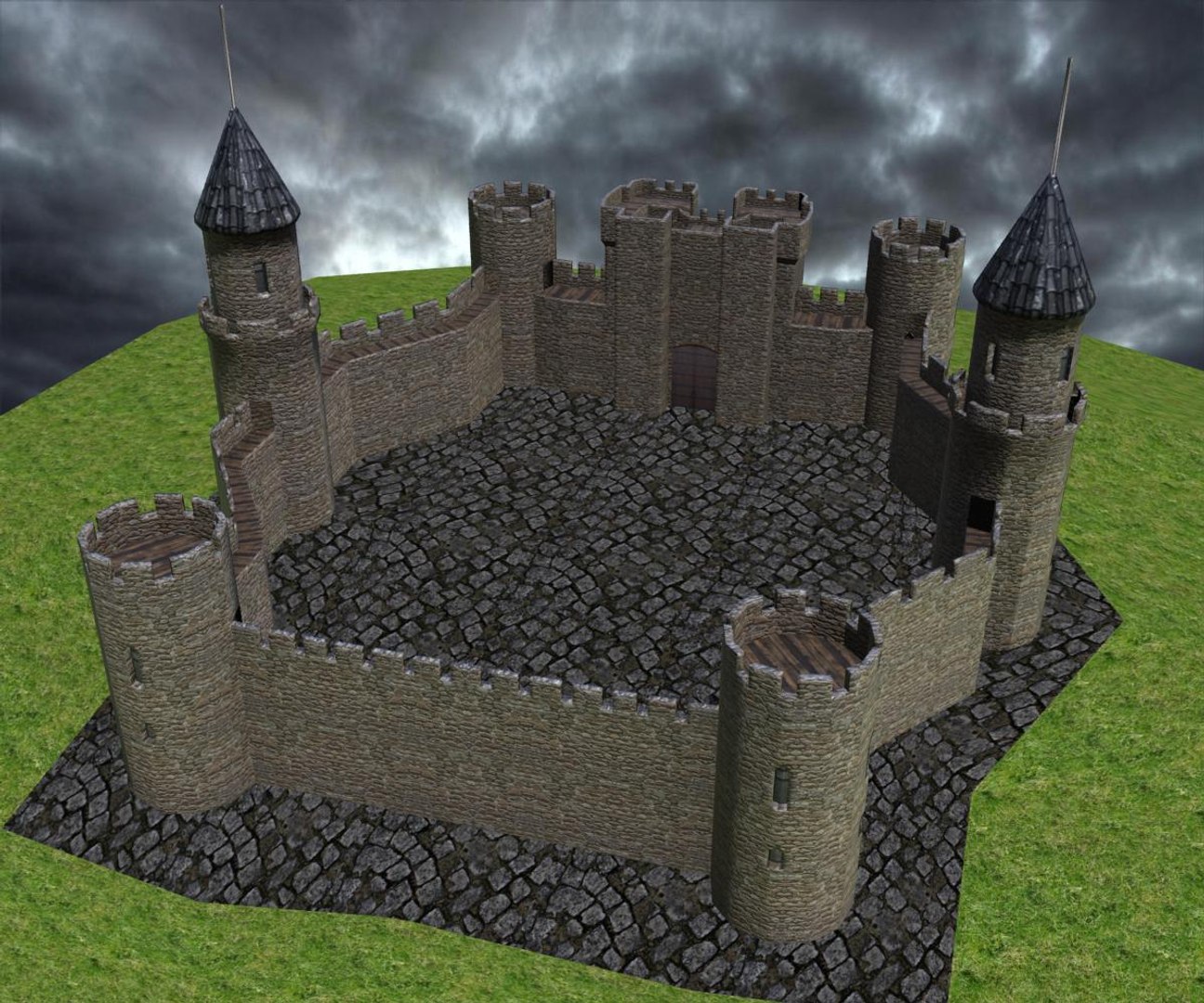 3D Model Medieval Castle - TurboSquid 1201384