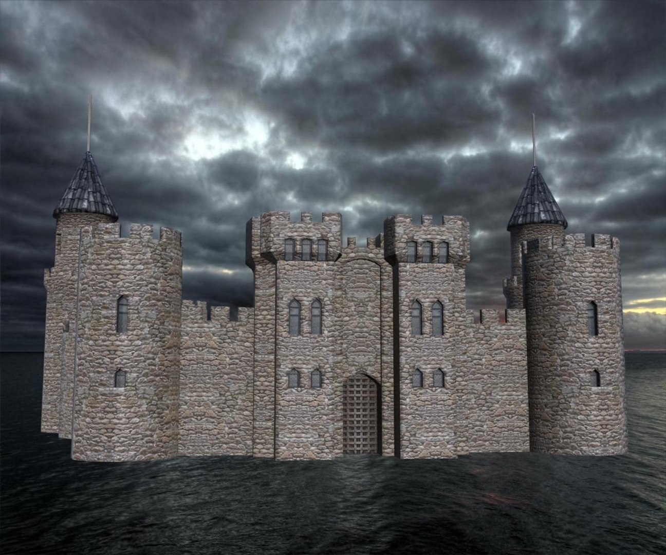 3D Model Medieval Castle - TurboSquid 1201384