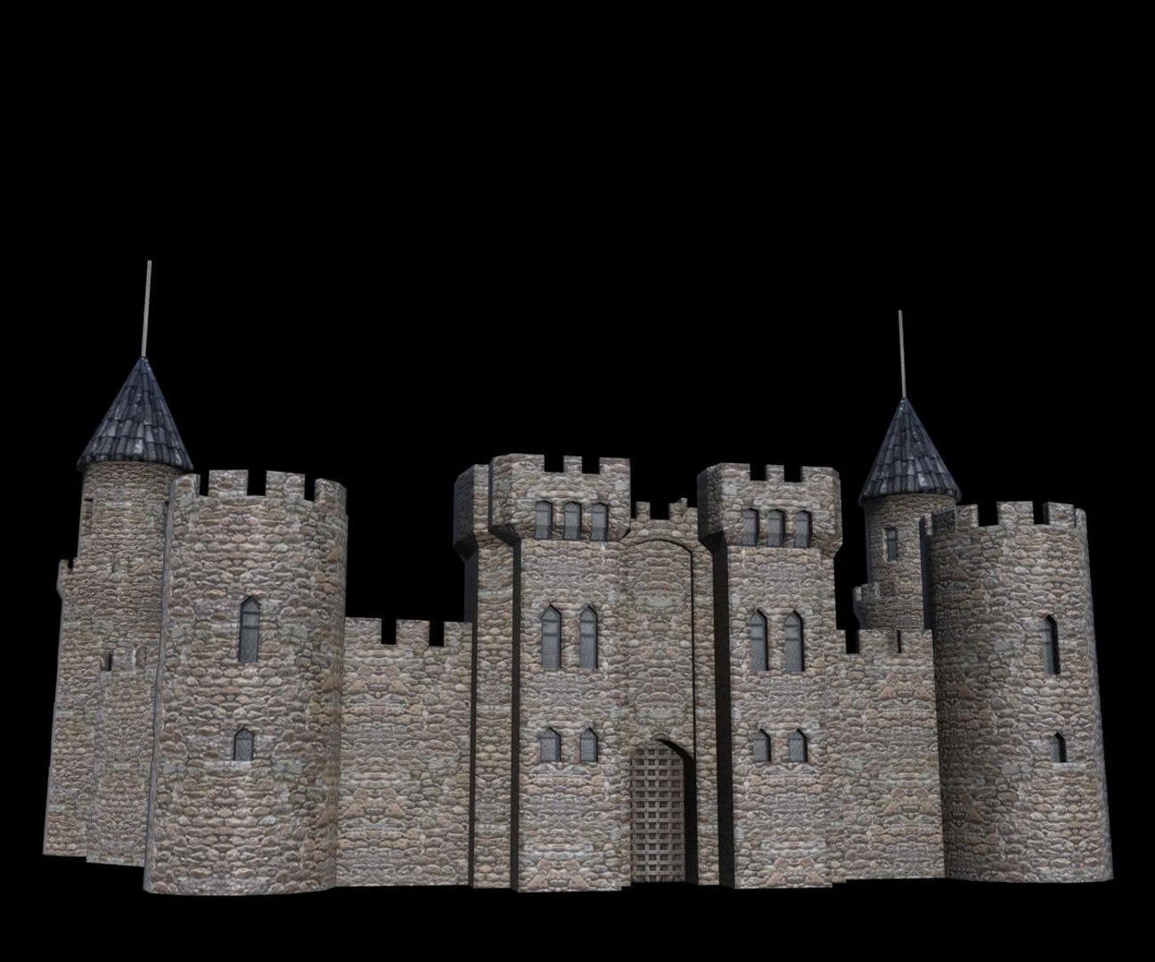 3D Model Medieval Castle - TurboSquid 1201384